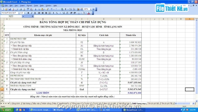 trường mầm non,trường học 2 tầng,bản vẽ trường mầm non,Trường mầm non 2 tầng